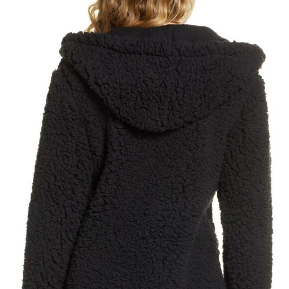 - BP Teddy bear hooded long zipper Light jacket pocket, blush pink NWOT - Picture 2 of 8